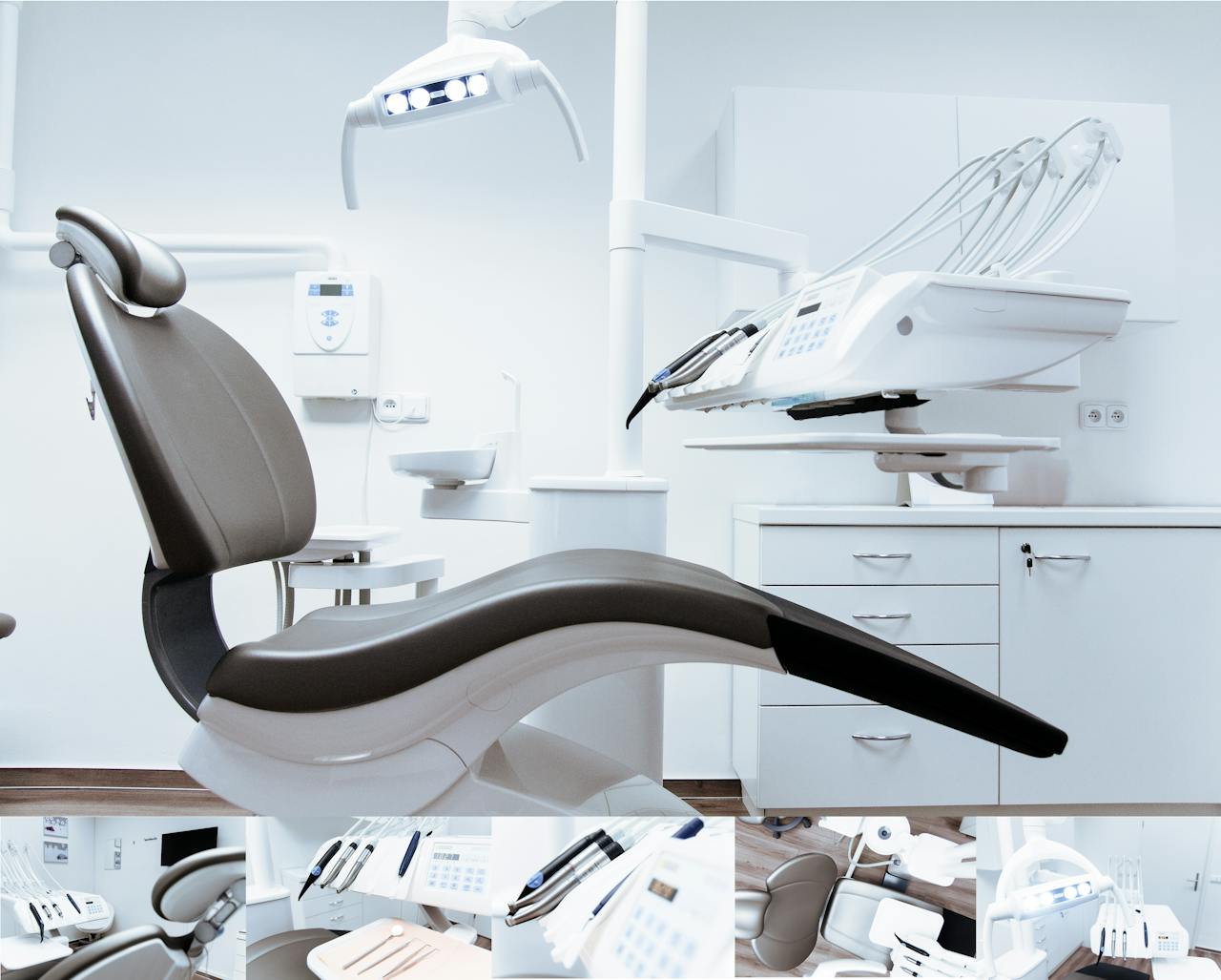 our-services-1 A modern dental clinic interior showcasing a dental chair and equipment in a clean, clinical setting.